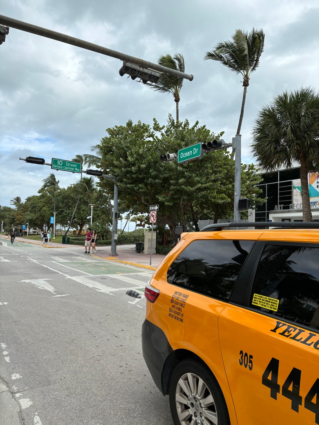 Ocean Drive Miami and a wonderful cab ride from Charles